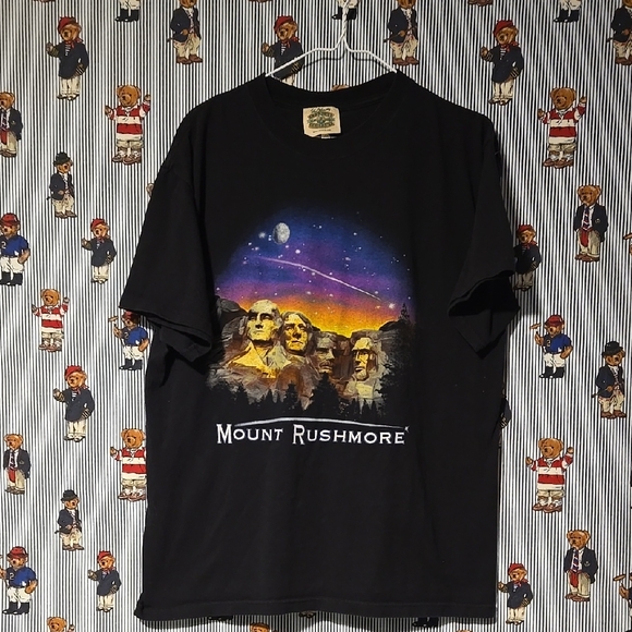 Mount Rushmore Graphic Black T-Shirt Large - Picture 2 of 8